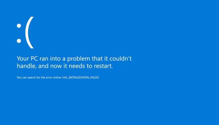 حل مشكلة رسالة Your Pc Ran Into Problem