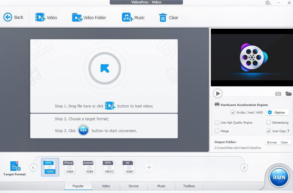 برنامج VideoProc