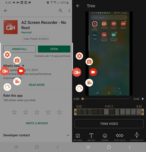 استخدام AZ recorder